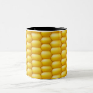 Corn Cob Achtergrond Tweekleurige Koffiemok