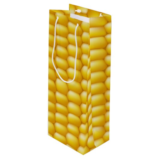 Corn Cob Achtergrond Wijn Cadeautas (Voorkant Gekanteld)