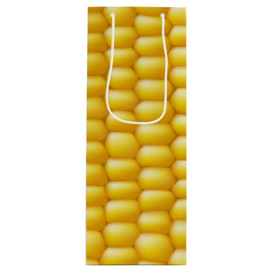 Corn Cob Achtergrond Wijn Cadeautas (Voorkant)