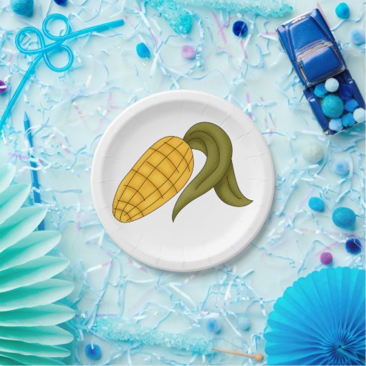 Corn Cob Papieren Bordje (Feest)