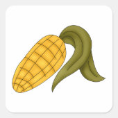 Corn Cob Vierkante Sticker (Voorkant)