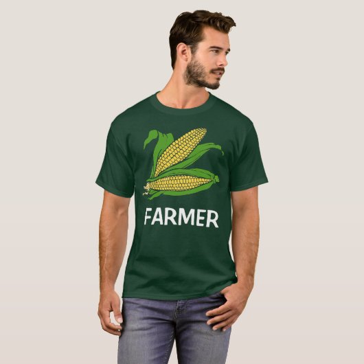 Corn Cobs on Mannen Basic Dark T-Shirt (Voorkant volledig)