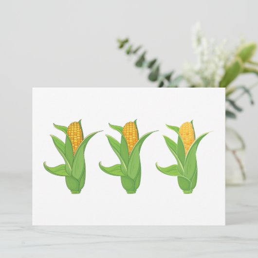 Corn Cobs-uitnodigingen Kaart (Staand voorkant)