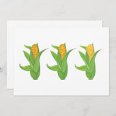 Corn Cobs-uitnodigingen Kaart (Voorkant / Achterkant)