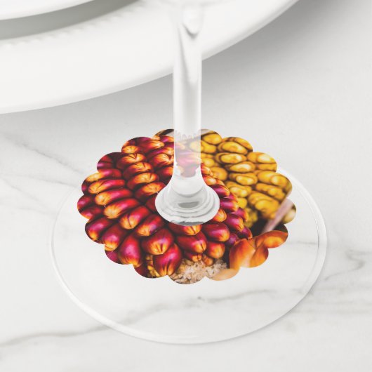 Corn cobs wijnglaslabel (Dichtbij)