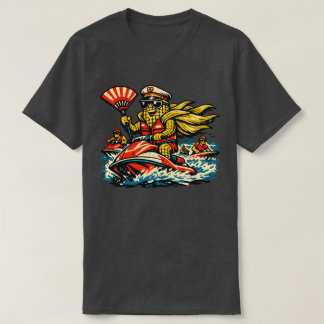 Corn Commander Surf Patrol — Vintage Zomer Oceaan T-shirt