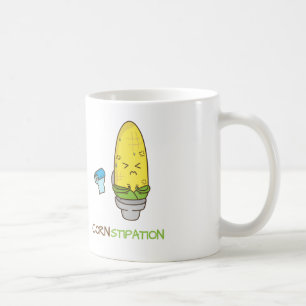 Corn Constipation in the Toilet Punny Humor Koffiemok