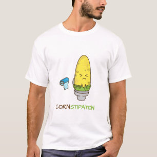 Corn Constipation in the Toilet Punny Humor T-shirt