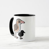 Corn Crake met baby Mok (Voorkant links)