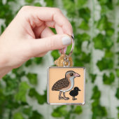 Corn Crake met baby Sleutelhanger (Hand)