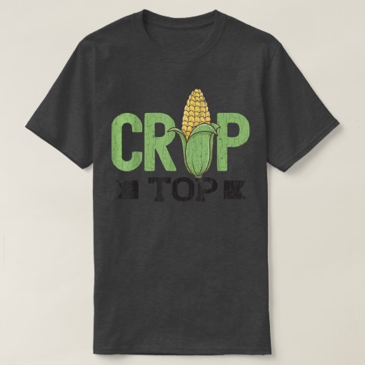 Corn Crop Top Funny Farming Farmer Tractor Boerder (Design voorkant)
