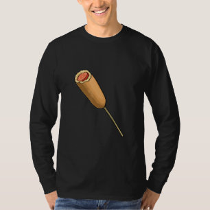 Corn Dog Bite Sause Love Funny Corn Dog Foodie W T-shirt