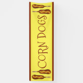 Corn Dog Corndog Carnaval State Fair Food Stall Spandoek (Verticaal)