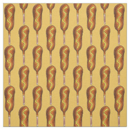 Corn Dog Corndog Hot Dogs op een stok met mosterd Stof