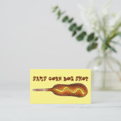 Corn Dog Corndog met Mustard Fair Carnival Food Visitekaartje (Staand voorkant)
