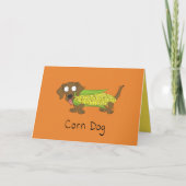 Corn Dog - Funny Dachsund Dog Greeting Card Kaart (Voorkant)