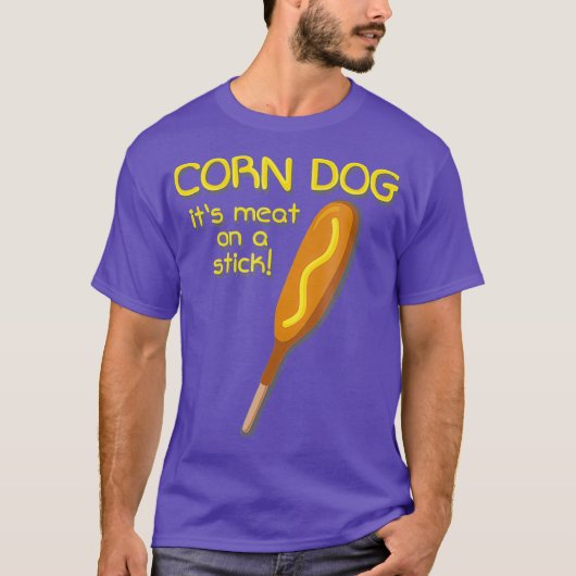 Corn Dog Hot Dog Grappig eten T-shirt (Voorkant)