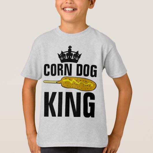 CORN DOG KING Boys Mannen Funny T-shirts (Voorkant)