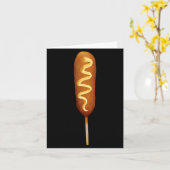 Corn Dog Liefhebber Halloween Kostuum Kaart (Gele Bloem)