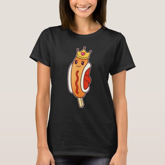 Corn Dog Queen Foodie T-shirt (Voorkant)
