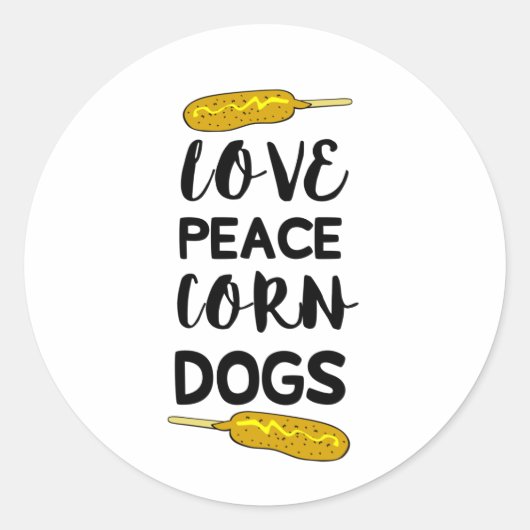 Corn Dog Ronde Sticker (Voorkant)