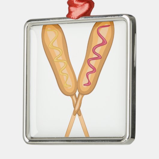 Corn Dogs Metalen Ornament (Links)