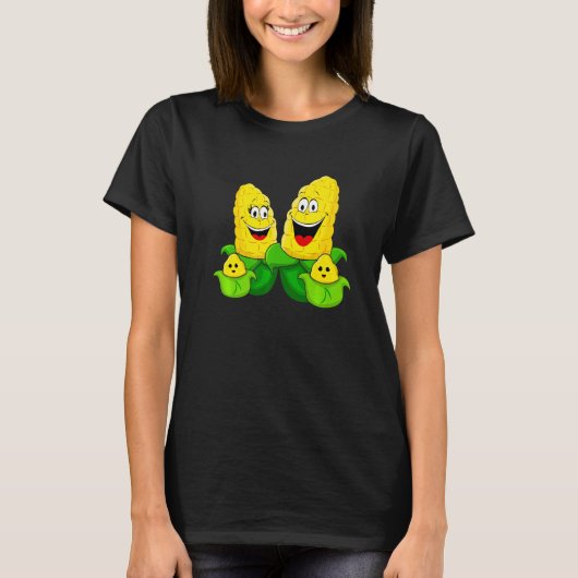 Corn Family Vegetable Vegetarian Vegan Farming   T-shirt (Voorkant)
