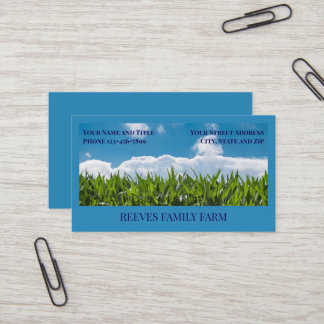 Corn Farmer Wheat Agricultural Business Cards Visitekaartje