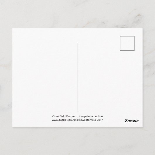 Corn Field Border Briefkaart (Achterkant)