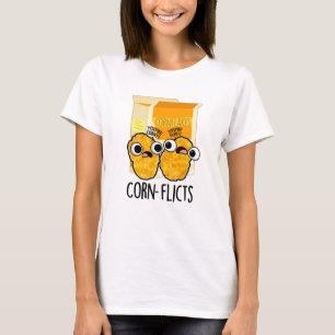 Corn-flicts Funny Corn Flakes Pun T-shirt
