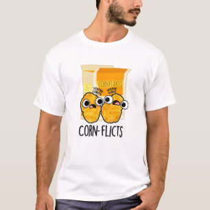 Corn-flicts Funny Corn Flakes Pun T-shirt