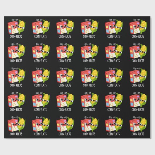 Corn-flicts Funny Cornflake Corn Pun Cadeaupapier (Vlak)
