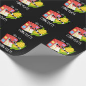 Corn-flicts Funny Cornflake Corn Pun Cadeaupapier (Hoek)