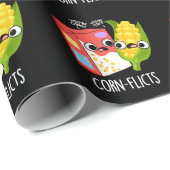 Corn-flicts Funny Cornflake Corn Pun Cadeaupapier (Rol Hoek)