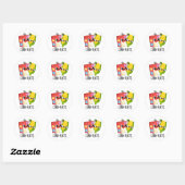 Corn-flicts Funny Cornflake Corn Pun Ronde Sticker (Vel)