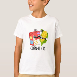 Corn-flicts Funny Cornflake Corn Pun T-shirt