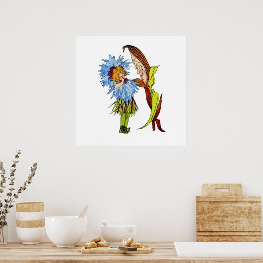 Corn Flower Poster (Keuken)