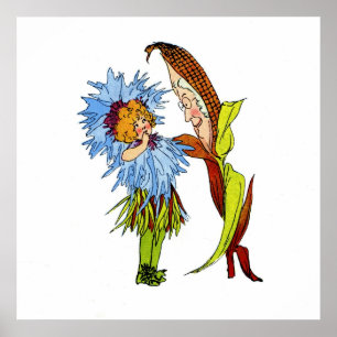 Corn Flower Poster