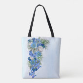Corn Flowers & White Roses Tote Bag (Achterkant)