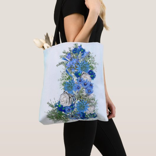Corn Flowers & White Roses Tote Bag (Dichtbij)