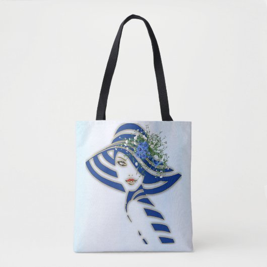 Corn Flowers, White Roses Wedding Tote Bag (Voorkant)