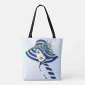 Corn Flowers, White Roses Wedding Tote Bag (Achterkant)