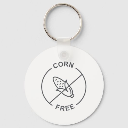 Corn-Free Corn Allergy Alert Sleutelhanger (Voorkant)