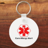 Corn-Free Corn Allergy Alert Sleutelhanger (Achterkant)