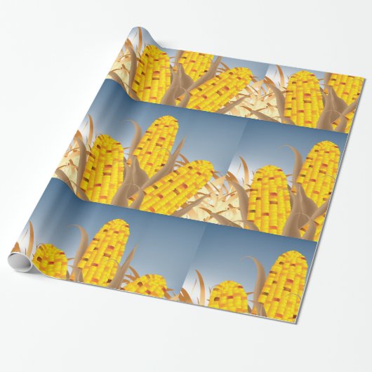 Corn Glossy Wrapping Paper Cadeaupapier (Uitgerold)