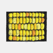 Corn Halloween Costume Funny Corn op de krab Fleece Deken (Voorkant (Horizontaal))