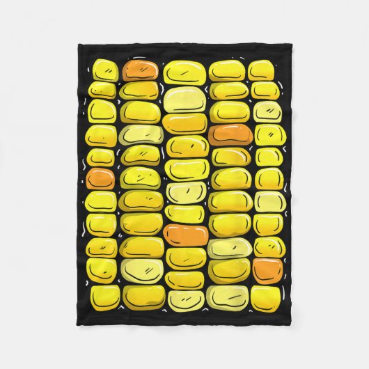 Corn Halloween Costume Funny Corn op de krab Fleece Deken (Voorkant)