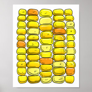 Corn Halloween Costume Funny Corn op de krab Poster