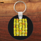 Corn Halloween Costume Funny Corn op de krab Sleutelhanger (Voorkant)