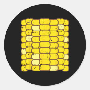 Corn Halloween Kostuum Leuk Foodie Boer Mannen Vro Ronde Sticker